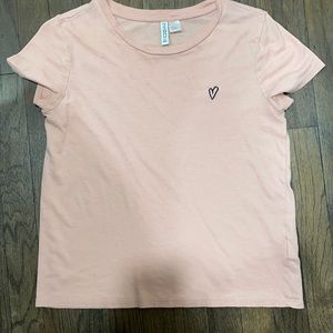Blush heart tee